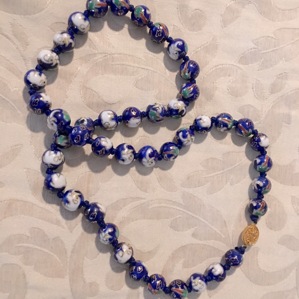 Vintage Cloisonné Beads Necklace